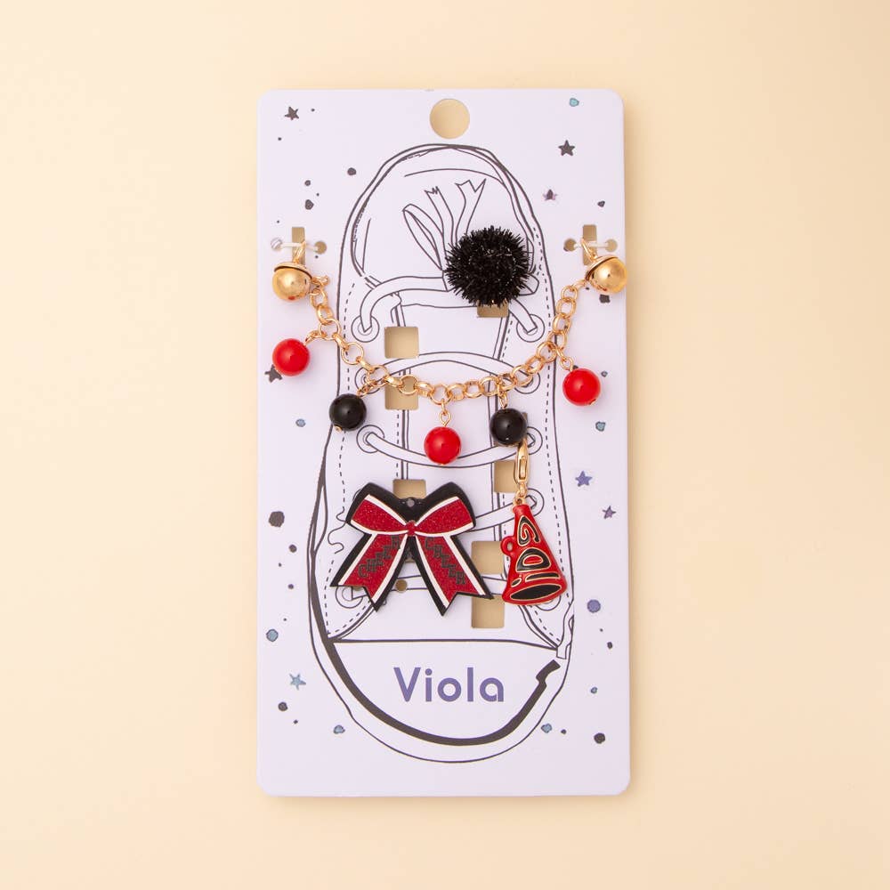 Game Day PomPom Shoe Chain with Assorted Charms - Nifty Decor & More