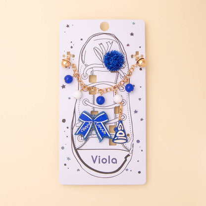 Game Day PomPom Shoe Chain with Assorted Charms Shoe Charm