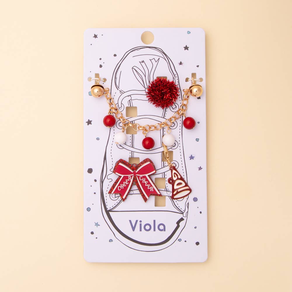 Game Day PomPom Shoe Chain with Assorted Charms - Nifty Decor & More