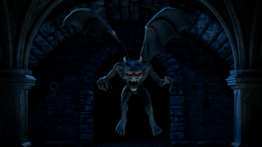 Gargoyle Startle Scares Scene
