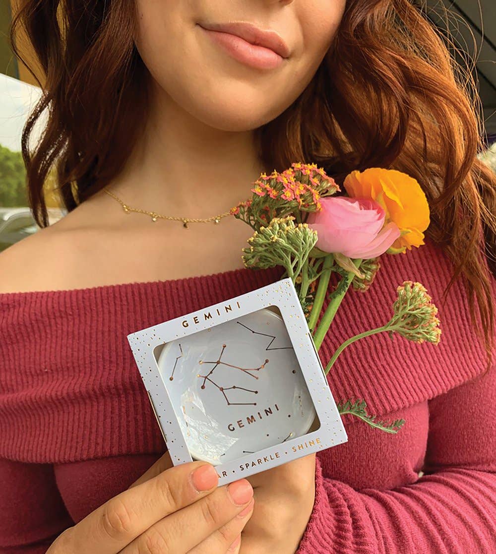 Gemini Zodiac Jewelry Dish - (May 21 - June 20) - Nifty Decor & More