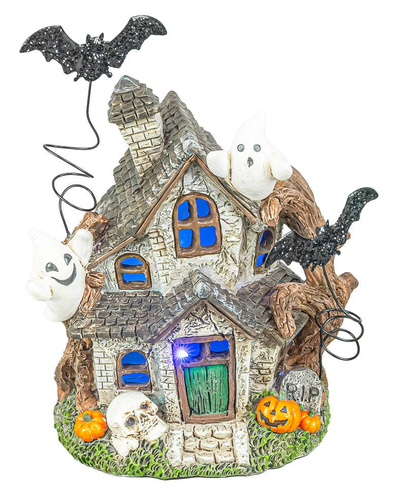 Ghastly Halloween Haunted House with LED - Nifty Decor & More