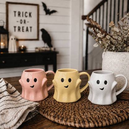 Ghost Mugs, Halloween + Fall Kitchen Drinkware Cute & Modern - Nifty Decor & More