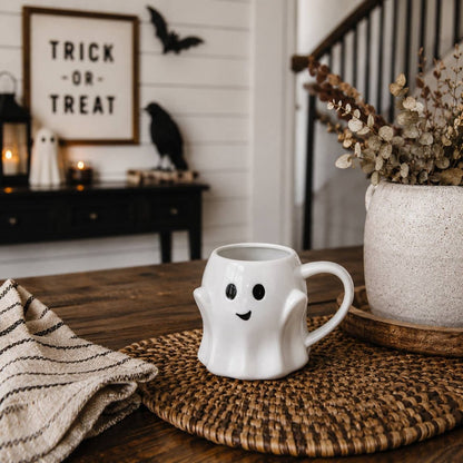 Ghost Mugs, Halloween + Fall Kitchen Drinkware Cute & Modern - Nifty Decor & More