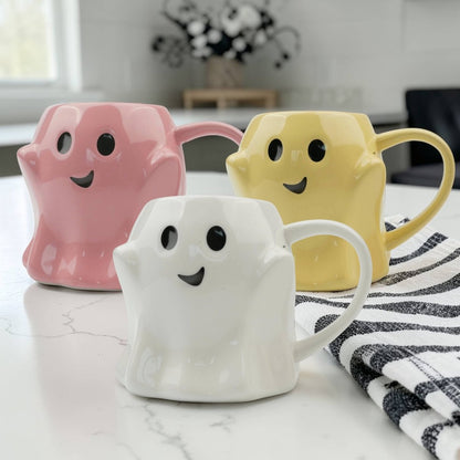Ghost Mugs, Halloween + Fall Kitchen Drinkware Cute & Modern - Nifty Decor & More