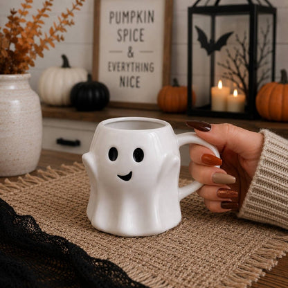 Ghost Mugs, Halloween + Fall Kitchen Drinkware Cute & Modern - Nifty Decor & More