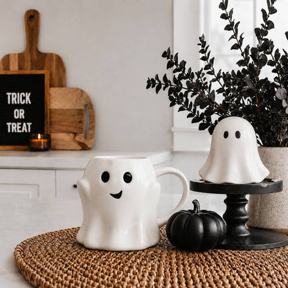 Ghost Mugs, Halloween + Fall Kitchen Drinkware Cute & Modern - Nifty Decor & More