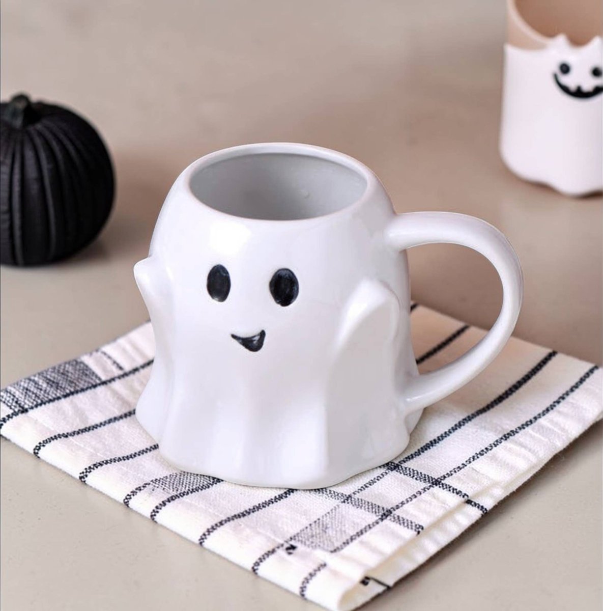 Ghost Mugs, Halloween + Fall Kitchen Drinkware Cute & Modern - Nifty Decor & More