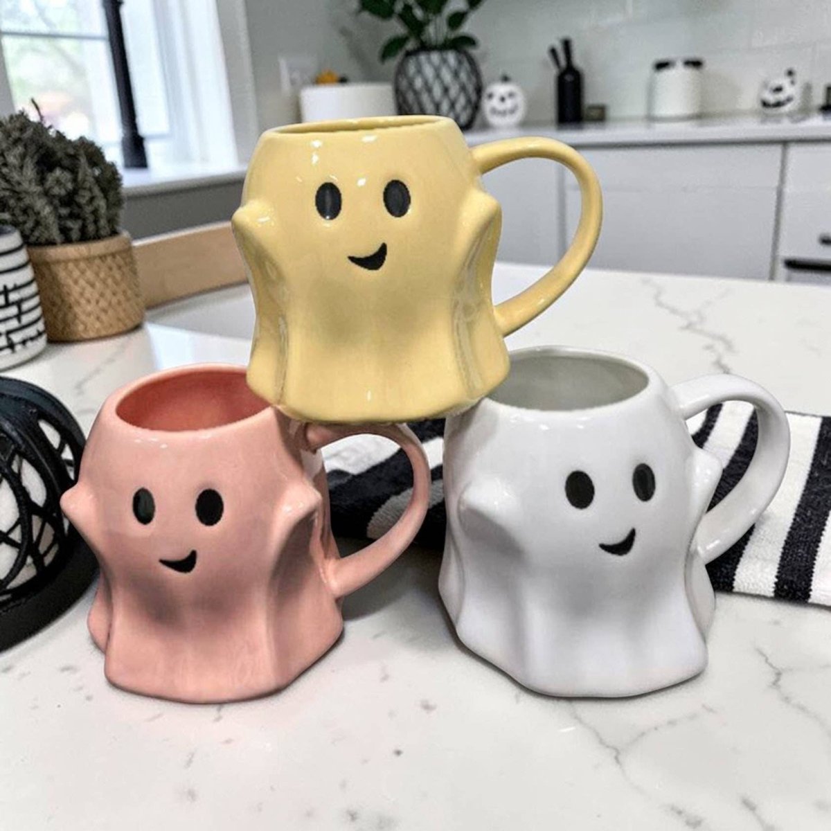 Ghost Mugs, Halloween + Fall Kitchen Drinkware Cute & Modern - Nifty Decor & More