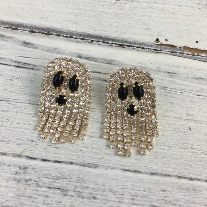 Ghost Rhinestone Earrings