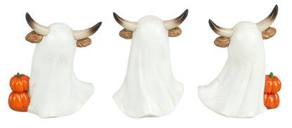 Ghostly Halloween Highland Calf 5" Trick or Treater - Nifty Decor & More