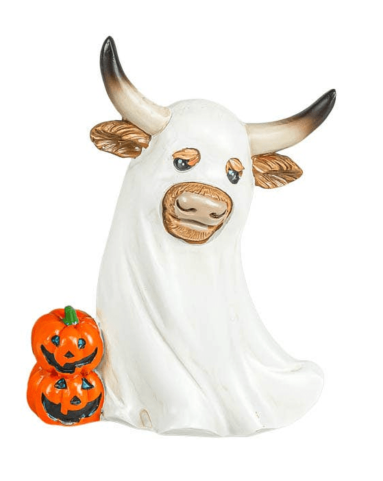 Ghostly Halloween Highland Calf 5" Trick or Treater - Nifty Decor & More