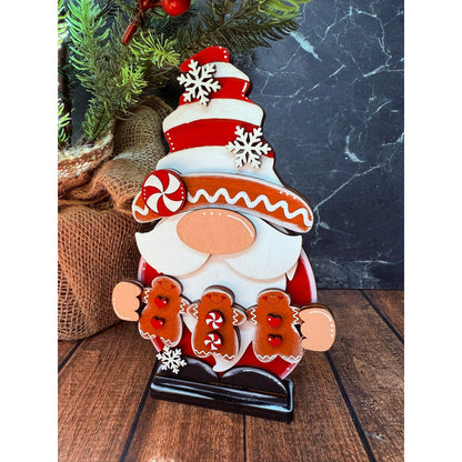 Gingerbread Cookie Gnome Christmas Shelf Sitter