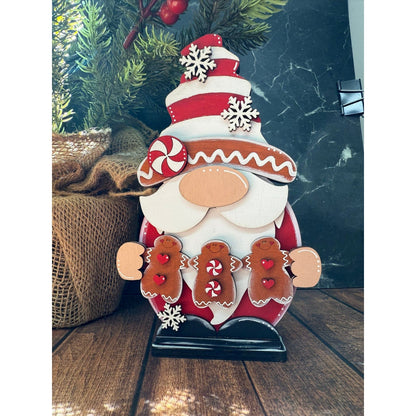 Gingerbread Cookie Gnome Christmas Shelf Sitter