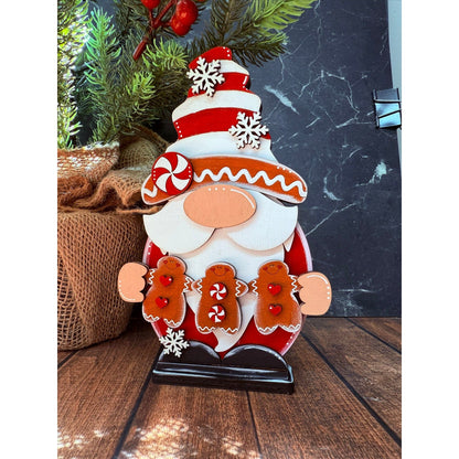 Gingerbread Cookie Gnome Christmas Shelf Sitter