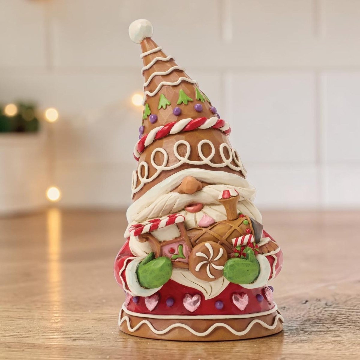 Gingerbread Gnome Train Fig - Nifty Decor & More