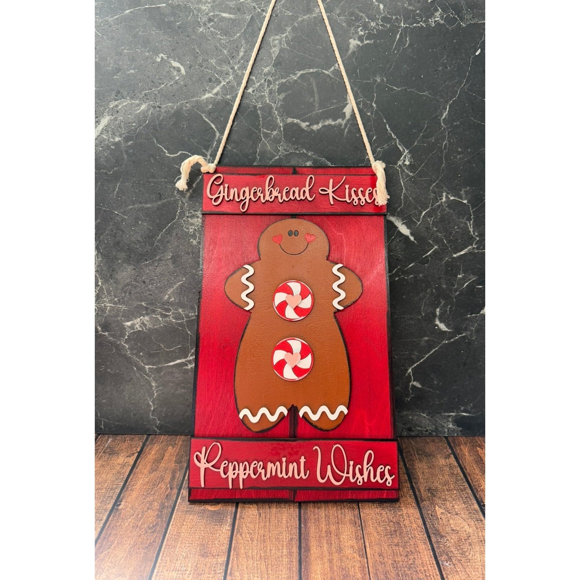 Gingerbread Kisses Pallet Sign - Nifty Decor & More