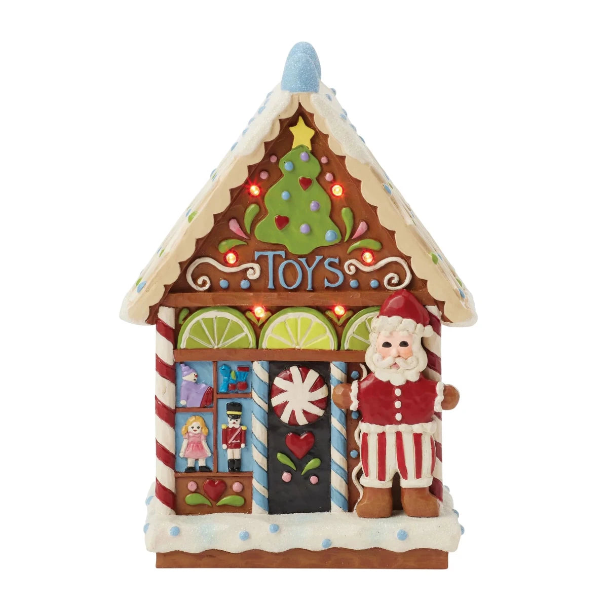 Gingerbread LED Toy Shop Fig - Nifty Decor & More