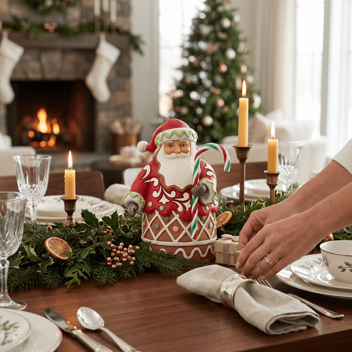 Gingerbread Santa Candy Pint - Nifty Decor & More