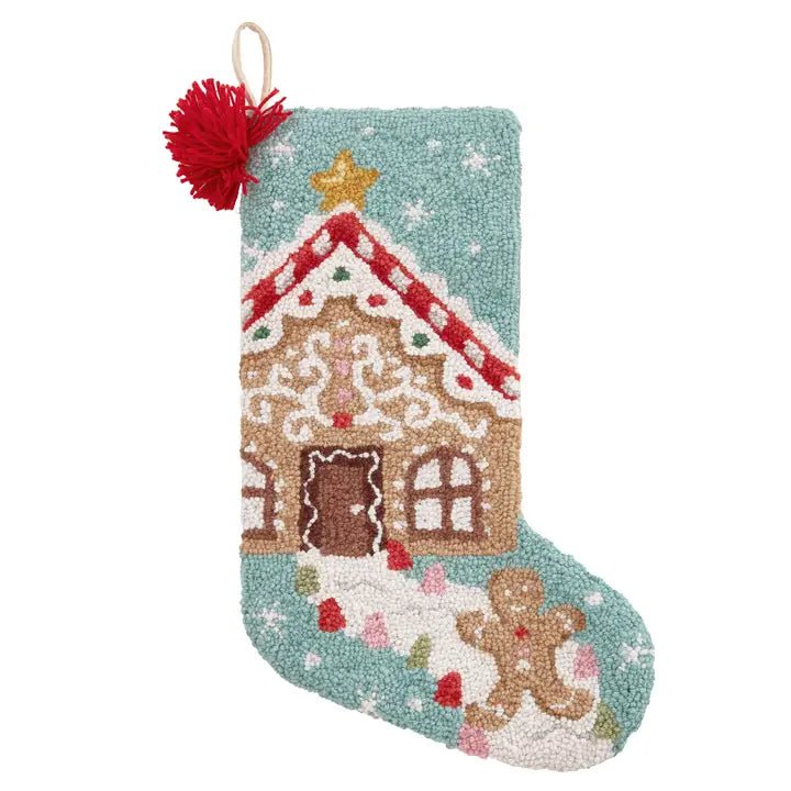 Gingerbread W/Tassel Hook Stocking - Nifty Decor & More