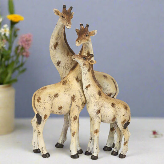 Giraffe Family Figurine - Resin Anniversary Gift for Couples, Families - Unique Home Decor & Keepsake Table decor