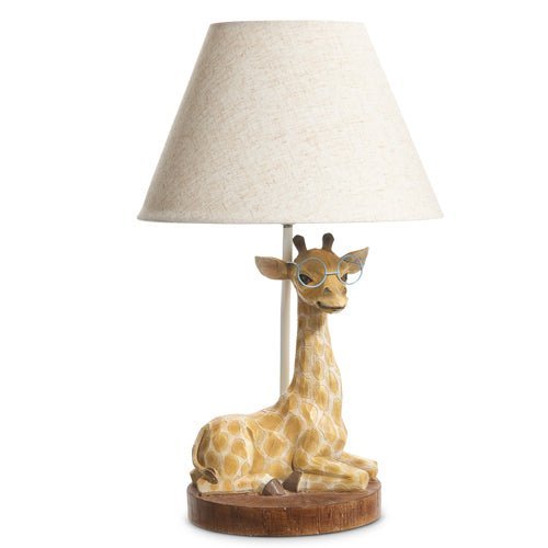 Giraffe Lamp 18" with Blue Glasses, Fun & Unique Lighting for Kids Room, Whimsical Home Decor Gift - Nifty Decor & More