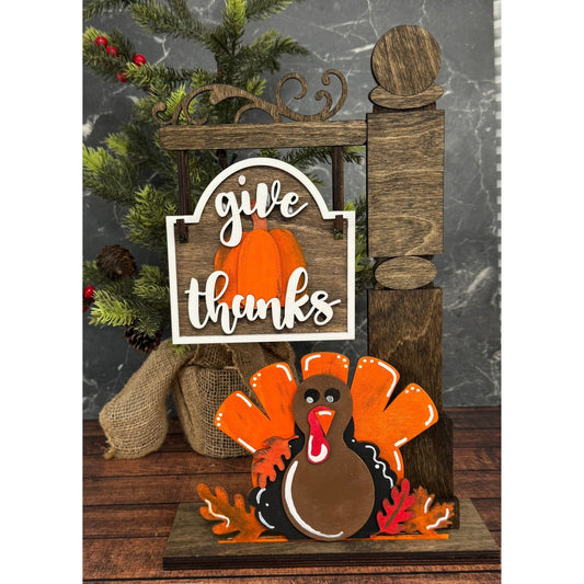 Give Thanks Mini-Post Interchangeable Add On with Mini-Post