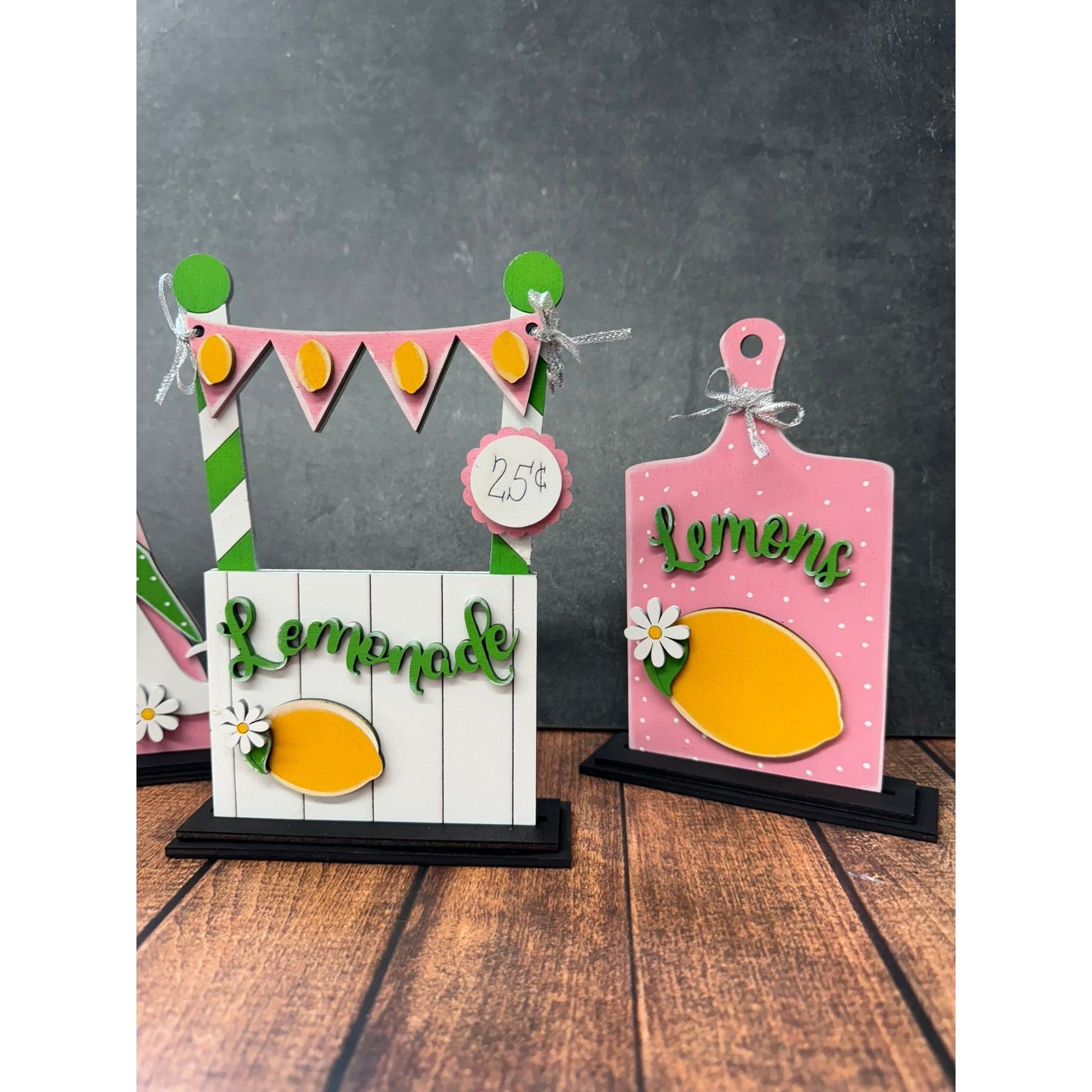 Gnome Lemonade Stand Trio Spring Gnome Shelf Sitter