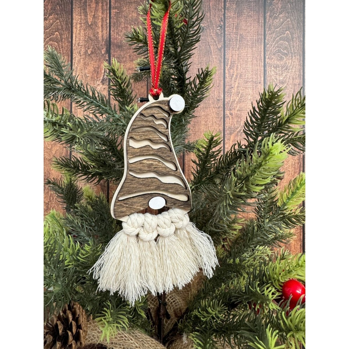 Gnome Macrame Christmas Ornament by NFR Designs - Nifty Decor & More