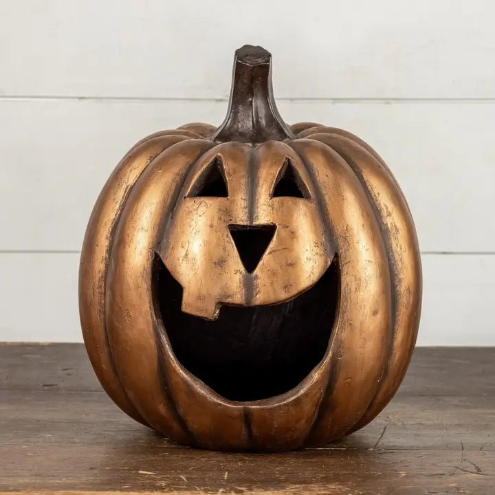 Gold Big Mouth Pumpkin - Nifty Decor & More