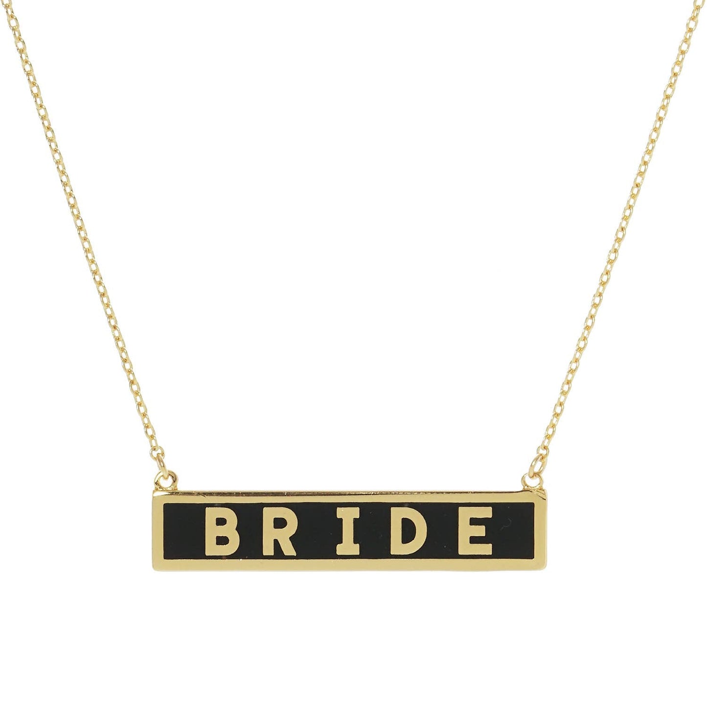 Gold-Dipped BRIDE Pendant Necklace