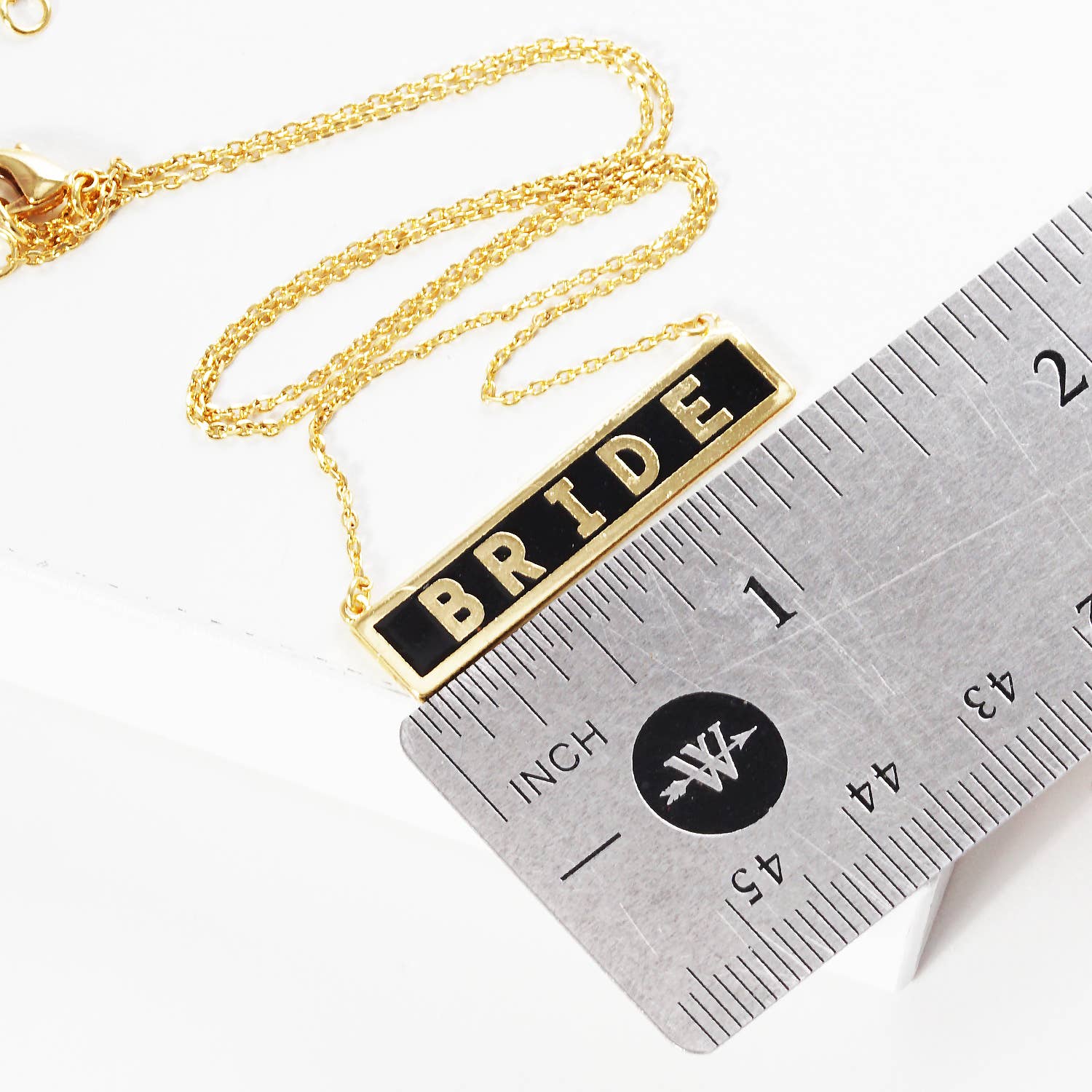 Gold-Dipped BRIDE Pendant Necklace