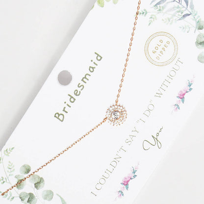 Bridesmaid Necklace Gold-Dipped