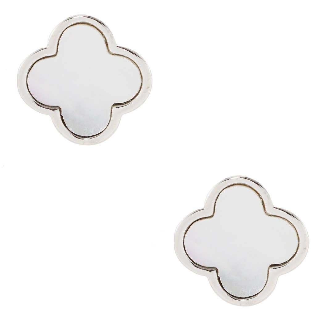 Gold-Dipped Clover Post Earring ONE SIZE R