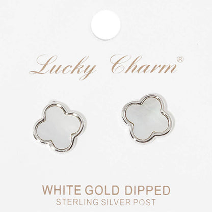 Gold - Dipped Clover Post Earring - Nifty Decor & More