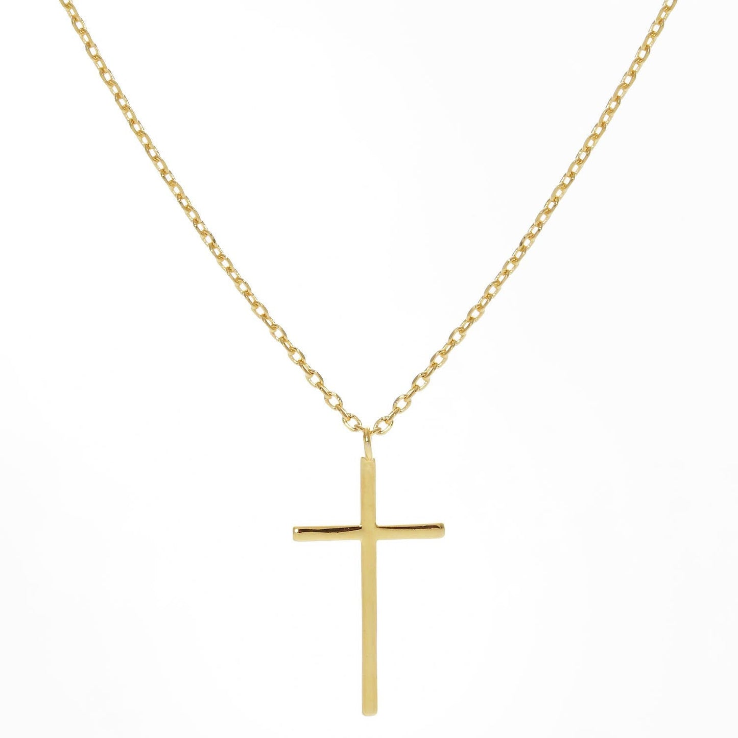 Gold-Dipped Cross Necklace G ONE SIZE