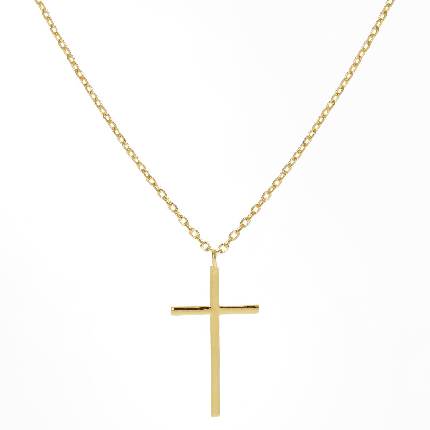 Gold-Dipped Cross Necklace G ONE SIZE