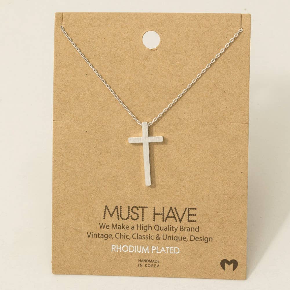 Gold Dipped Cross Pendant Necklace - Nifty Decor & More