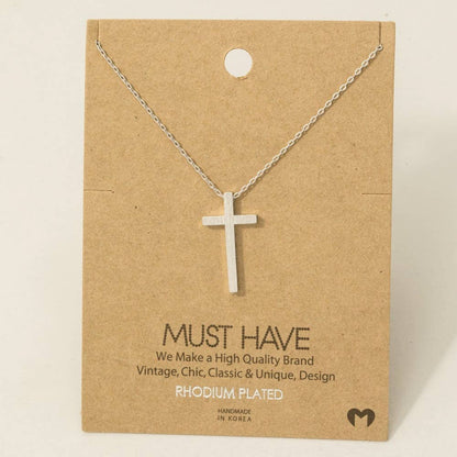 Gold Dipped Cross Pendant Necklace - Nifty Decor & More