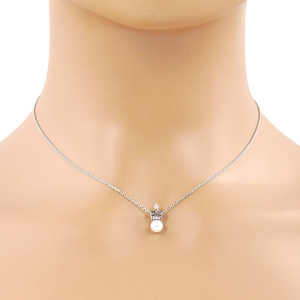 Gold-Dipped Crown Bridesmaid Necklace