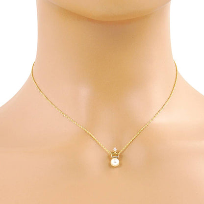 Crown Bridesmaid Necklace Gold-Dipped