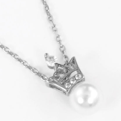 Crown Bridesmaid Necklace Gold-Dipped Silver