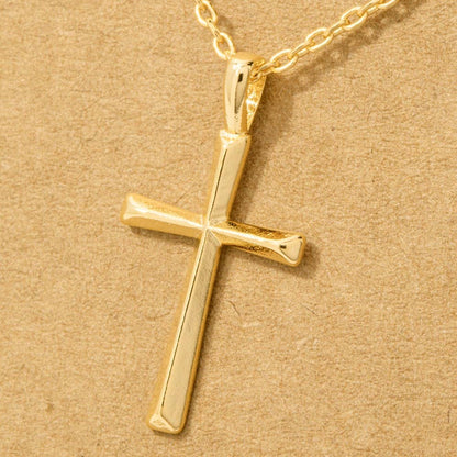 Gold Dipped Dainty Cross Pendant Necklace - Nifty Decor & More