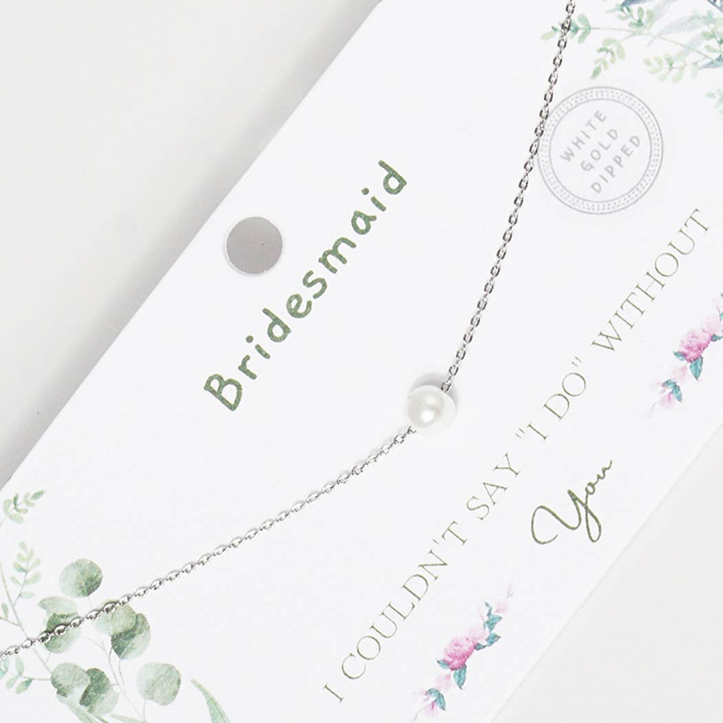 Gold-Dipped Pearl Bridesmaid Necklace