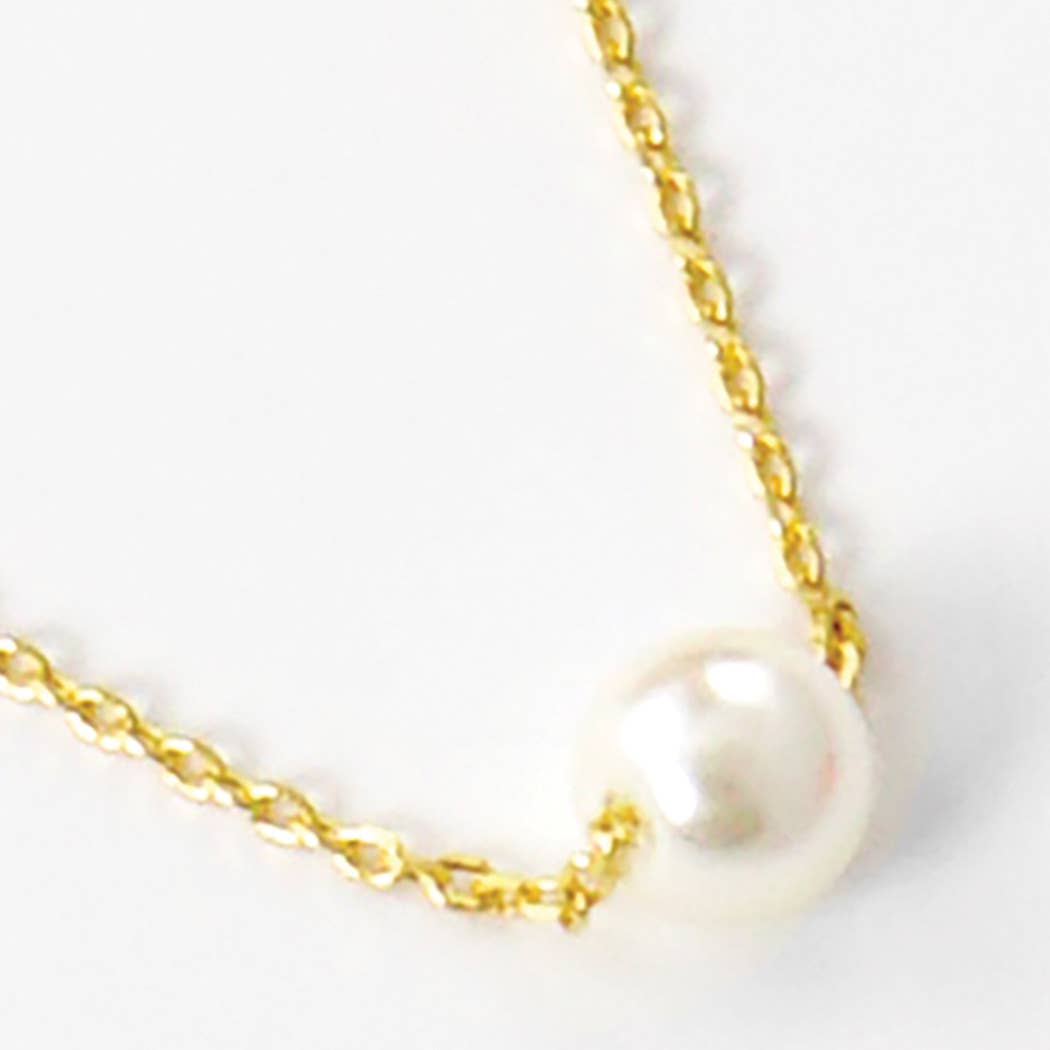 Gold-Dipped Pearl Bridesmaid Necklace ONE SIZE GCM