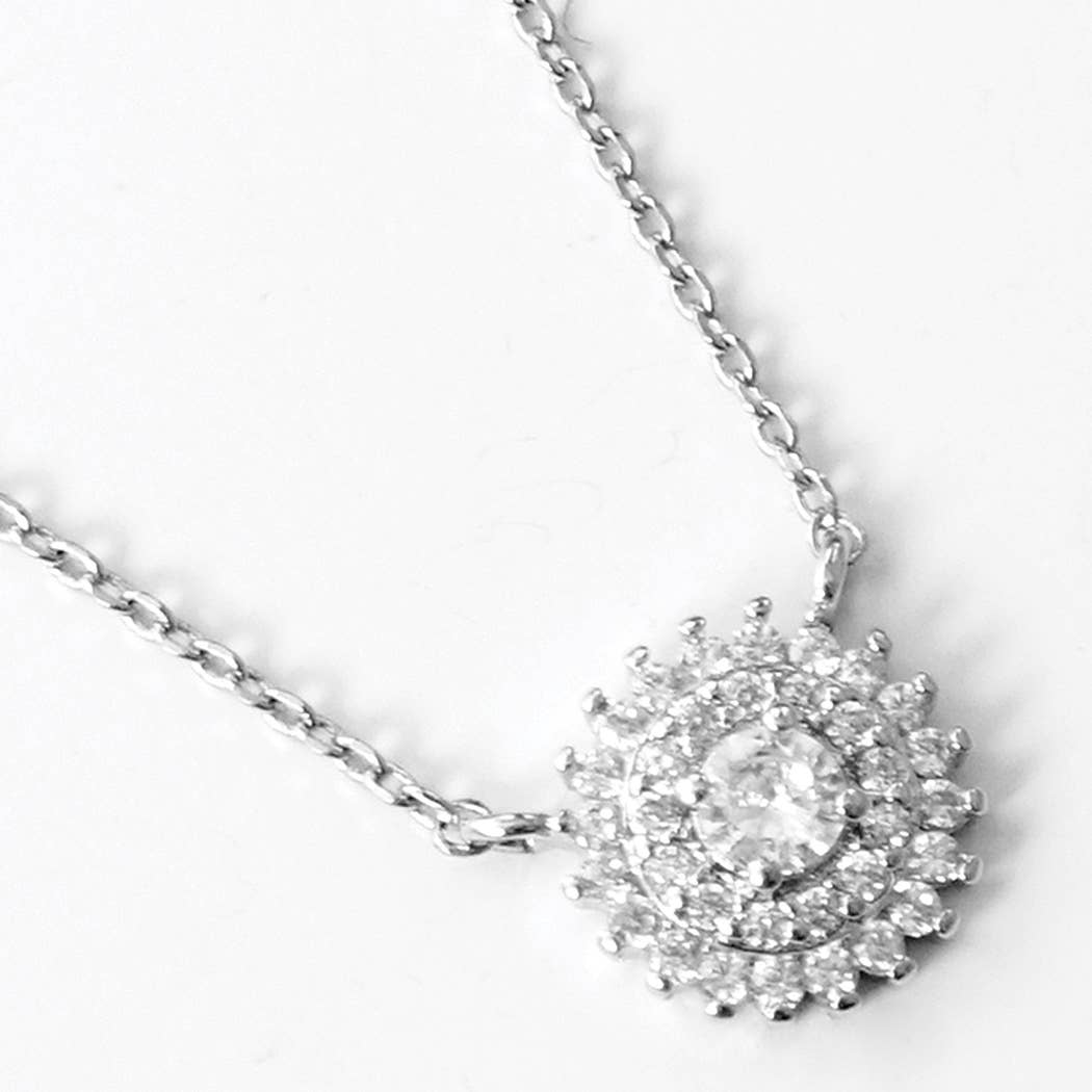 Gold-Dipped Rhinestone Bridesmaid Necklace ONE SIZE RCR