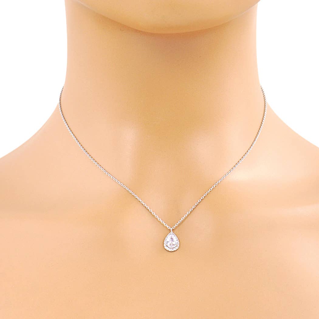 Gold-Dipped Rhinestone Bridesmaid Necklace
