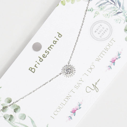 Gold-Dipped Rhinestone Bridesmaid Necklace