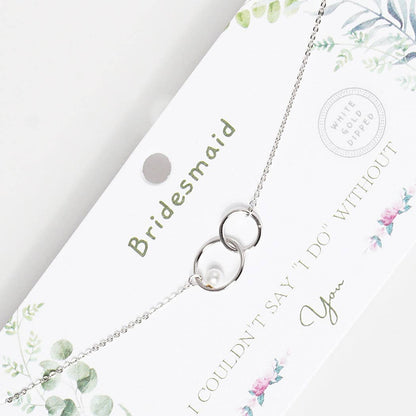 Ring Bridesmaid Necklace Gold-Dipped