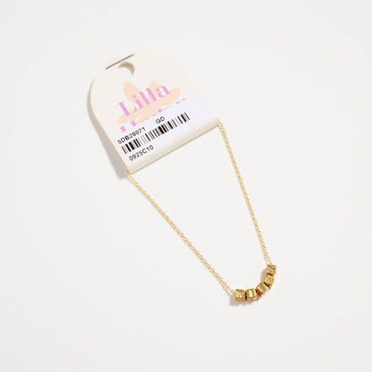 Gold Dipped Wifey' Letter Beaded Chain Bracelet - Nifty Decor & More